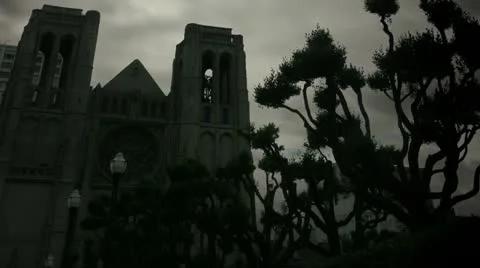 Timelapse Grace Cathedral Vídeo Stock 11590004