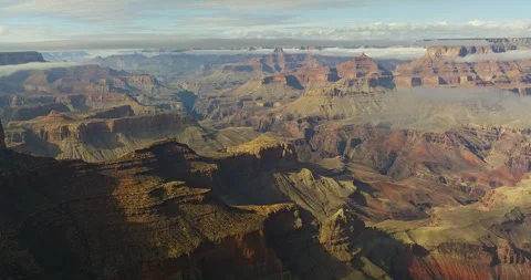 Timelapse Grand Canyon Clouds Moving Sunny - Speed up, pull yellow Video stock 248011190