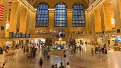 Timelapse of Grand Central Station interior Stock Footage 83692993