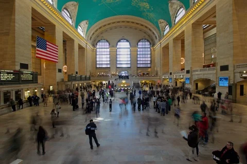 Timelapse of Grand Central Station in New York, 4K Stock Footage