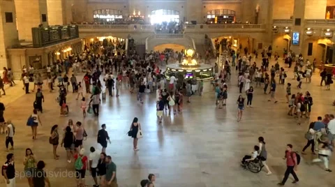 Timelapse in the Grand Central Terminal Stock Footage 65182863