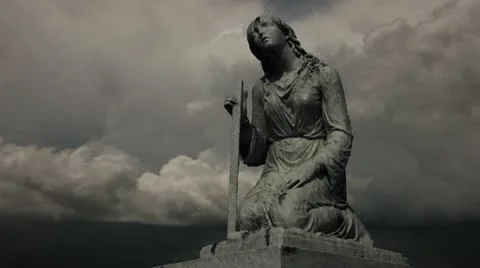Timelapse grave statue Video stock 11607445