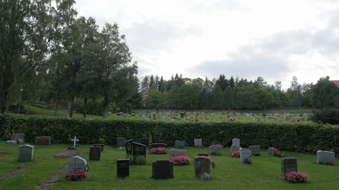 Timelapse of a graveyard, day to night Stock Footage 124275066