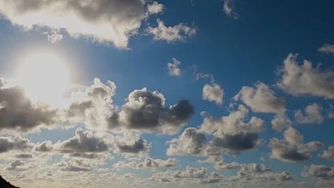 Timelapse gray cloud, blue sky Stock Footage 145195581