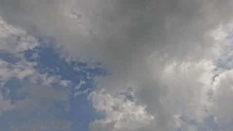 Timelapse of gray clouds rolling in the blue sky Stock Footage 320936410
