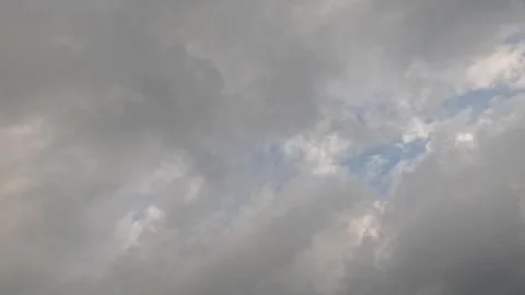 Timelapse of gray clouds rolling in the blue sky Video stock 320936434