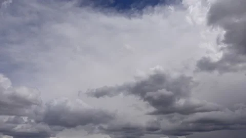 Timelapse of gray clouds in the sky moving fast Stock Footage 274502400