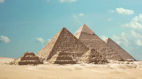 Timelapse Of The Great Pyramids In Giza Valley, Cairo, Egypt 4k 1 Stock Footage 35582829