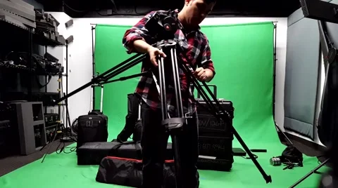 Timelapse Green Screen Studio Stock Footage