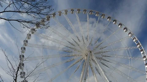 Timelapse of  the Ground Roue de Paris 스톡 동영상 87344986