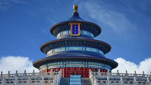 Timelapse of Hall of Prayer for Good Harvests, Beijing Stock Footage 339170335