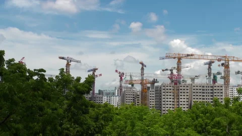 TIMELAPSE HALT HDB PROJECT Stock Footage 132093189