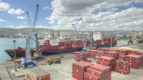 Timelapse in harbor Stock-Footage 58470706