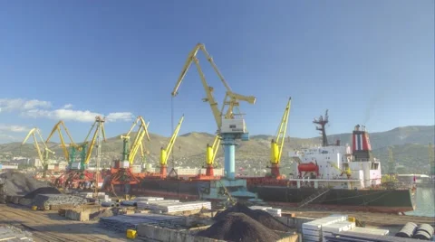 Timelapse in harbor Stock-Footage 58470729