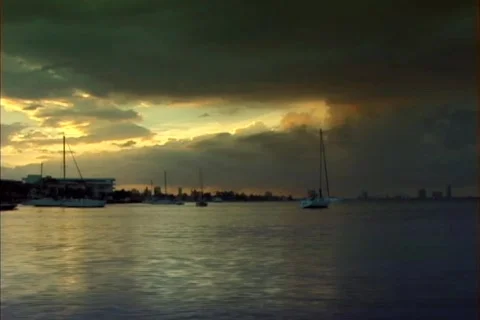 Timelapse harbor sunset 스톡 동영상 108910