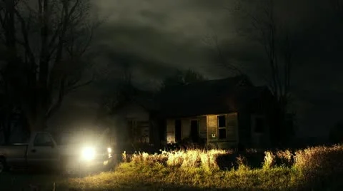 Timelapse haunted house Vídeo Stock 11560531