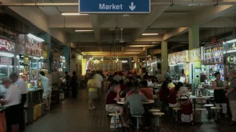Timelapse hawker centre 스톡 동영상 11610281