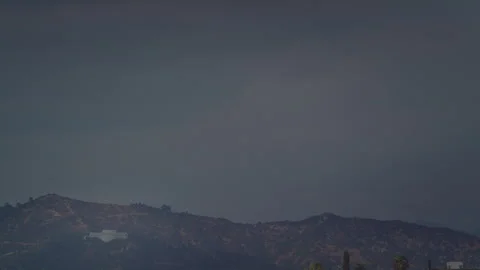 Timelapse Heatwave over Griffith Observatory during Forest Fires Stock Footage 284677419