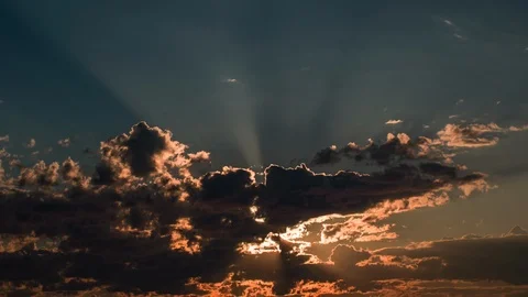 Timelapse Heavenly Sunset Moving Clouds Vídeo Stock 99069307