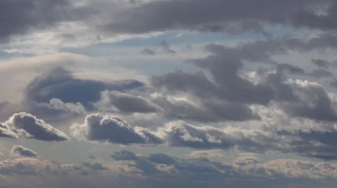 Timelapse of heavy rain cloud approach on dramatic stormy sky motion covered  Stock Footage 67420870