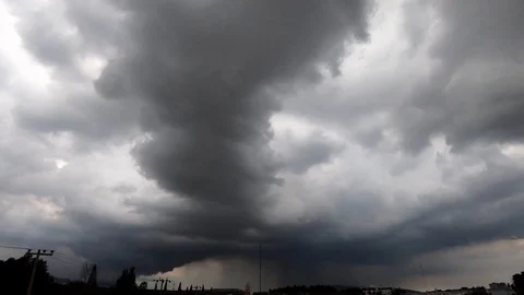 Timelapse Heavy Thunderstorm Stock Footage 118554208