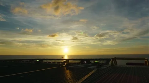 Timelapse on helideck at jack up rig. Stock Footage 55839241