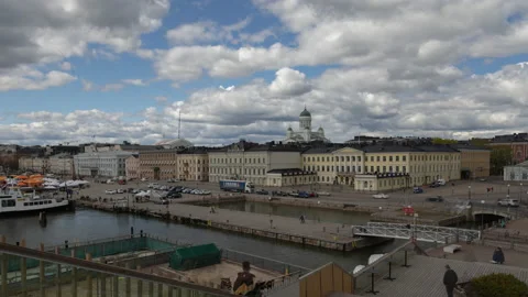 Timelapse at Helsinki Market Stock Footage 206848007