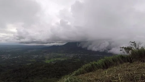 Timelapse high angle view from Mahawu Volcano Mount, Tomohon, Indonesia Stock Footage 172250599