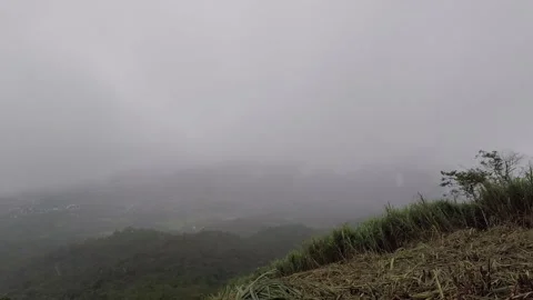 Timelapse high angle view of Valley from Mahawu Volcano Mount, Sulawesi Stock Footage 172251163