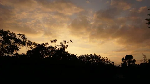 Timelapse-high clouds at sunset Stock Footage