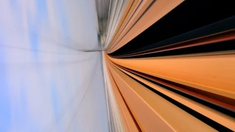 Timelapse of high-speed train ride, seamless loop vertical orientation Stock Footage 95766360
