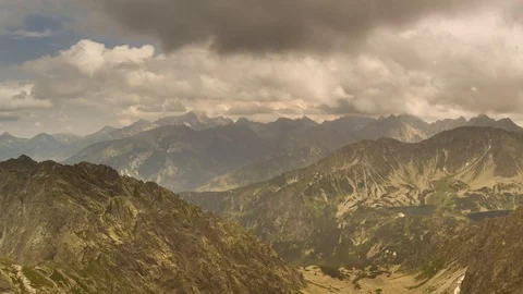 Timelapse High Tatra Mountains View From Granaty Peak Stock Footage 117127764