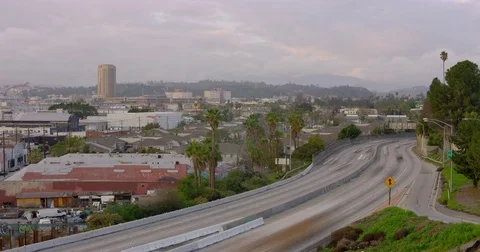 Timelapse of highway 101, Los Angeles, California Stock Footage 81550328