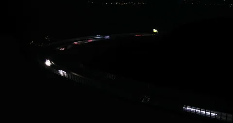 Timelapse of highway bridge at night Stock-Footage 112122654
