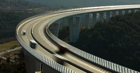 Timelapse of a highway bridge traffic Stock-Footage 112123306