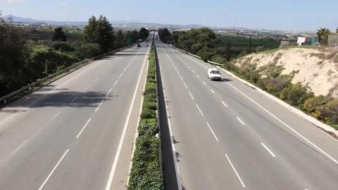 Timelapse of highway in cyprus Stock Footage 128506543