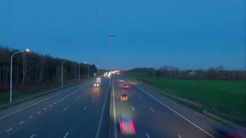 Timelapse of a highway Stock Footage 170302163