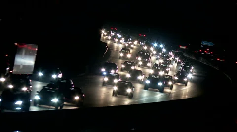 Timelapse Highway at night Video stock 46480391