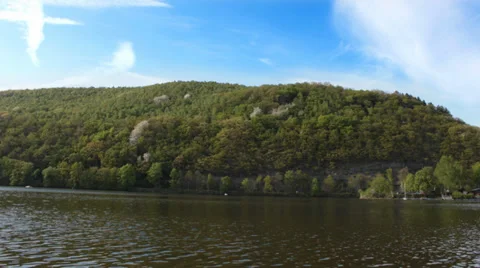 Timelapse Hill, Clouds, Sea And Boats Video stock 30268291