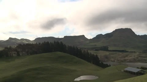 Timelapse hills and sheep Stock Footage 8691740
