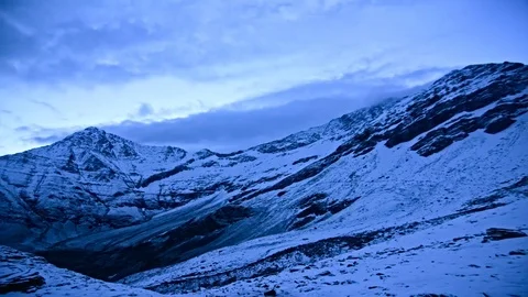 Timelapse of Himalayan moutain range Stock Footage 76996215