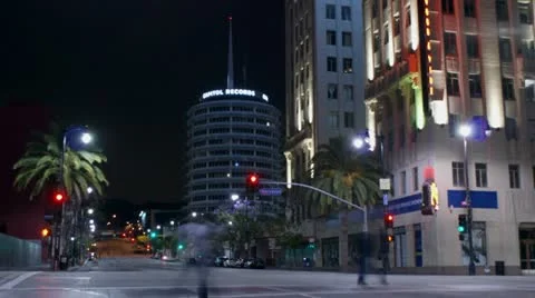 Timelapse Hollywood intersection Stockbeeldmateriaal 11551464