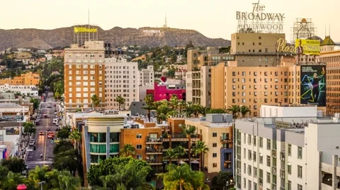 TimeLapse hollywood sign Stock Footage 49805057