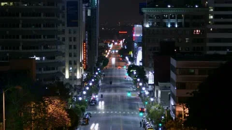 Timelapse Hollywood traffic Video stock 11551438