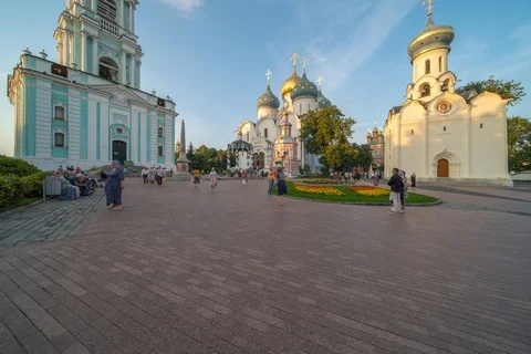 Timelapse Holy Trinity St. Sergius Lavra. Sergiev Posad Stock Footage 116404034