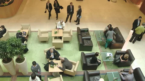 Timelapse of hotel lobby Video stock 1084344