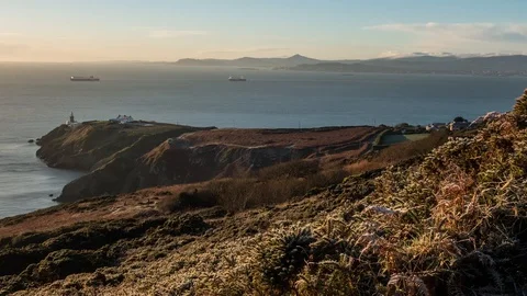 Timelapse Howth Lighthouse, Ireland Stock Footage 92005704