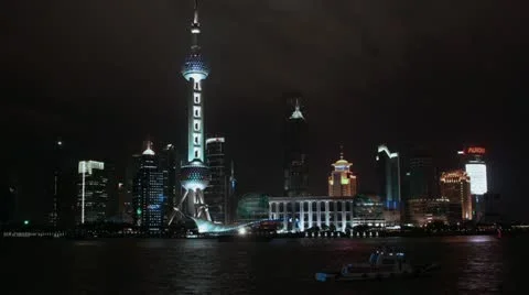 Timelapse Huangpu River skyline 스톡 동영상 11611124