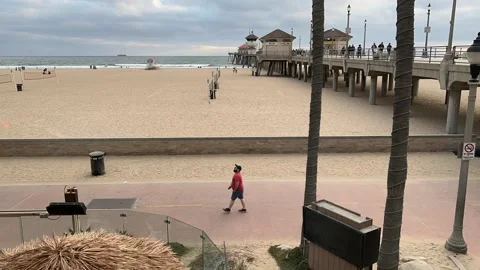Timelapse at Huntington Beach Stock Footage 175843235