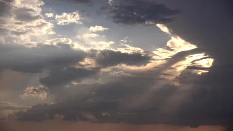 Timelapse hurricane clouds moving in rainy day bad weather conditions magic sky Stock Footage 81987240